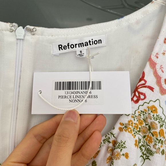 NWT Reformation Pierce Linen Dress Size 6 - Picture 6 of 10